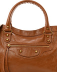 Agneau Arena Gold Hardware Medium Le City Camel