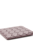 Nappa Intrecciato Square Zip Around Wallet Barolo