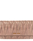 Nappa Lux Matelasse Flap Wallet Mughetto