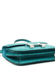 Matte Alligator Constance 18 Bleu Paon