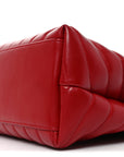 Calfskin Y Quilted Monogram Medium Loulou Chain Satchel Red