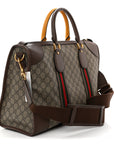 Soft GG Supreme Monogram Web Medium Duffle Bag Beige New Acero Crop
