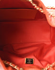 Caviar Quilted Mini CHNL 25 Handbag Dark Orange