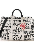 Cowhide Damier LV Dynasty Keepall Bandouliere 50 White Black