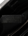Calfskin Y Quilted Monogram Medium Loulou Chain Satchel Black