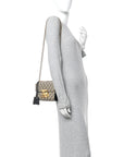 GG Supreme Monogram Bees Small Padlock Shoulder Bag Black