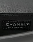 Lambskin Chevron Quilted Medium Boy Flap Black