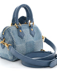 Damier Denim 3D Speedy Bandouliere 18 Denim Blue