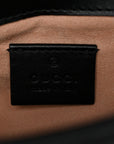 Calfskin Matelasse Mini GG Marmont Top Handle Shoulder Bag Black