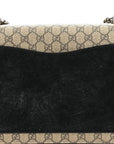 GG Supreme Monogram Medium Dionysus Shoulder Bag Black