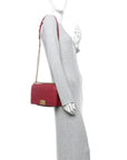 Caviar Quilted Medium Boy Flap Burgundy