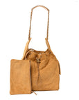 Suede Quilted Medium CHNL 25 Handbag Beige
