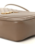 Calfskin Matelasse Monogram Lou Camera Bag Dark Beige
