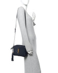 Calfskin Matelasse Monogram Lou Camera Bag Navy