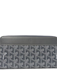 Goyardine Matignon Zip Around GM Wallet Grey