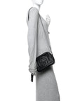 Pebbled Calfskin Small Soho Disco Bag Black