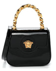 Patent Mini La Medusa Bag Black