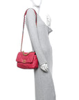 Lambskin Quilted Medium CHNL 19 Flap Dark Pink