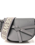 Calfskin Jacquard Mini Gate Dual Bag Ash Grey
