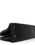Caviar Medium Cerf Executive Shopper Tote Black