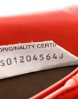Nappa Intrecciato Continental Wallet on Chain Red
