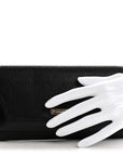 Grain Calfskin Continental Wallet Black