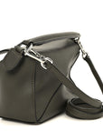 Calfskin Mini Puzzle Bag Khaki Green