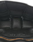 Paper Calfskin Maxi Intreccio Padded Cassette Crossbody Bag Black