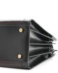 Calfskin Bi-Color Small Sac De Jour Burgundy Black