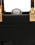 Vitello King Plexiglass Small FNDI Sunshine Shopper Tote Black