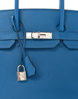 Epsom Birkin 35 Bleu Izmir