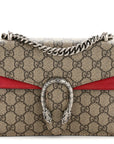 GG Supreme Monogram Mini Dionysus Shoulder Bag Hibiscus Red