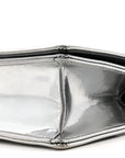 Metallic Patent Micro-Cannage Baby D1ORama Flap Bag Silver
