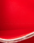 Arena Calfskin Small Crush Chain Bag Tomato Red
