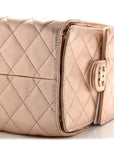 Metallic Caviar Quilted Small CHNL 25 Handbag Copper