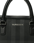 London Check Ainsworth Briefcase Dark Charcoal