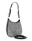 Satin Crystal Cleo Adjustable Strap Shoulder Bag Metal