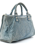 Agneau Giant 21 Silver Hardware Work Bleu Layette