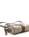GG Supreme Monogram Web Mini Ophidia Shoulder Bag Brown