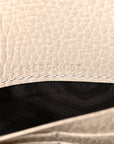 Dollar Calfskin GG Supreme Monogram Petite GG Marmont Wallet Chain Bag Mystic White Beige Ebony