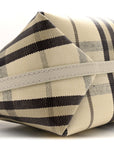 Coated Canvas Vintage Check Calfskin Mini Highlands Shoulder Bag Light Beige