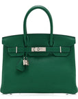 Togo Verso Birkin 30 Vert Vertigo Vert Fonce