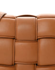 Nappa Maxi Intreccio Padded Cassette Crossbody Bag Caramel