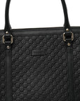 Soft MicroGCCIssima Small Zippered Satchel Black