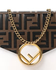 Vitello Cruise F is FNDI Bi-Color FF 1974 Embossed Medium Envelope Wallet On Chain Maya Black White