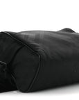 Nylon Jacquard Check Belt Bag Black