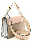 Vitello Liberty Lucido Metal Monster Eyes Studded Kan I Shoulder Bag Cuoio Bubblegum Light Blue