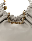 Buttery Nappa Lambskin Small Squeeze Bag Pearl Grey