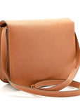 Natural Calfskin Medium Classic Box Flap Bag Tan