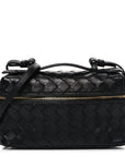 Calfskin Intrecciato Bang Bang Vanity Case Black